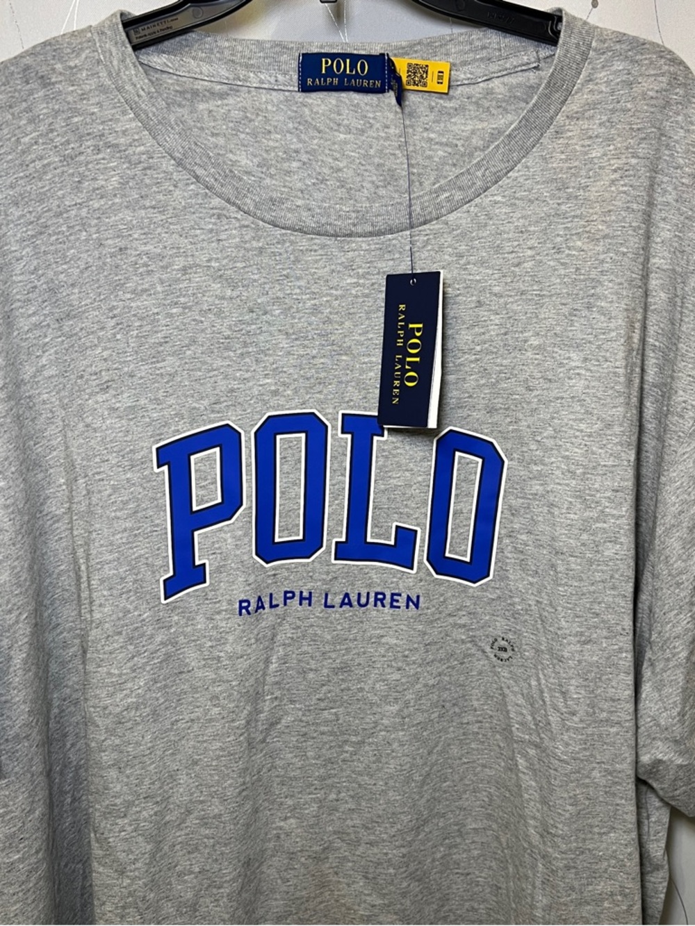 Polo Ralph Lauren Logo-Printed Crewneck T-Shirt. Size 3XB Gray